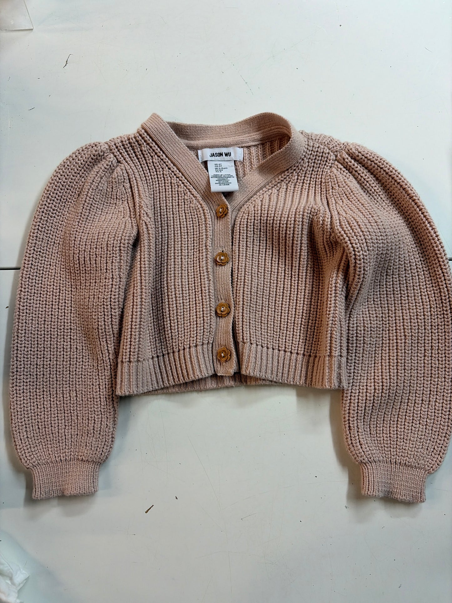 2t Jason Wu bubble sleeve blush cardigan