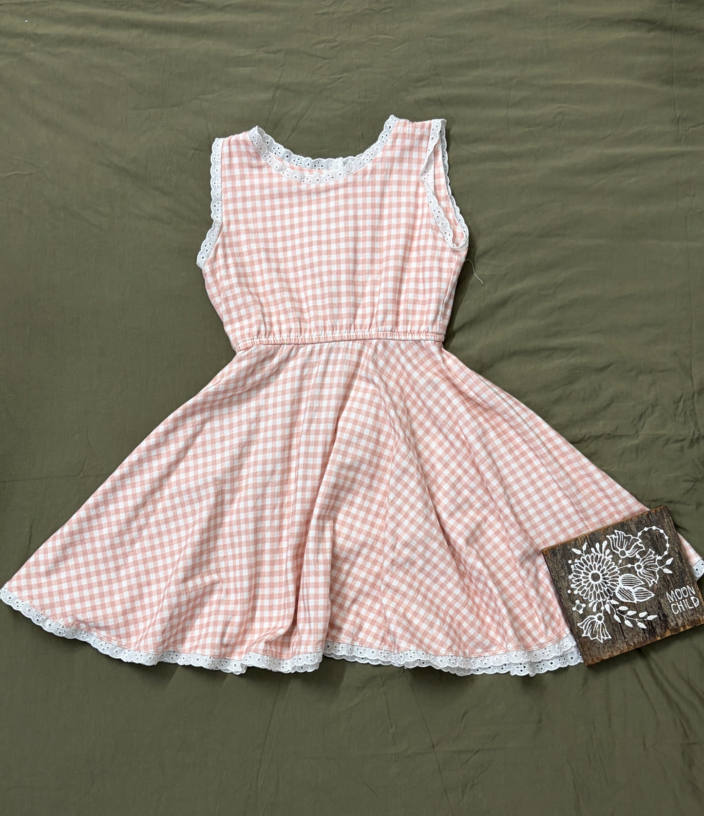 Omi Jo pink and white gingham dress