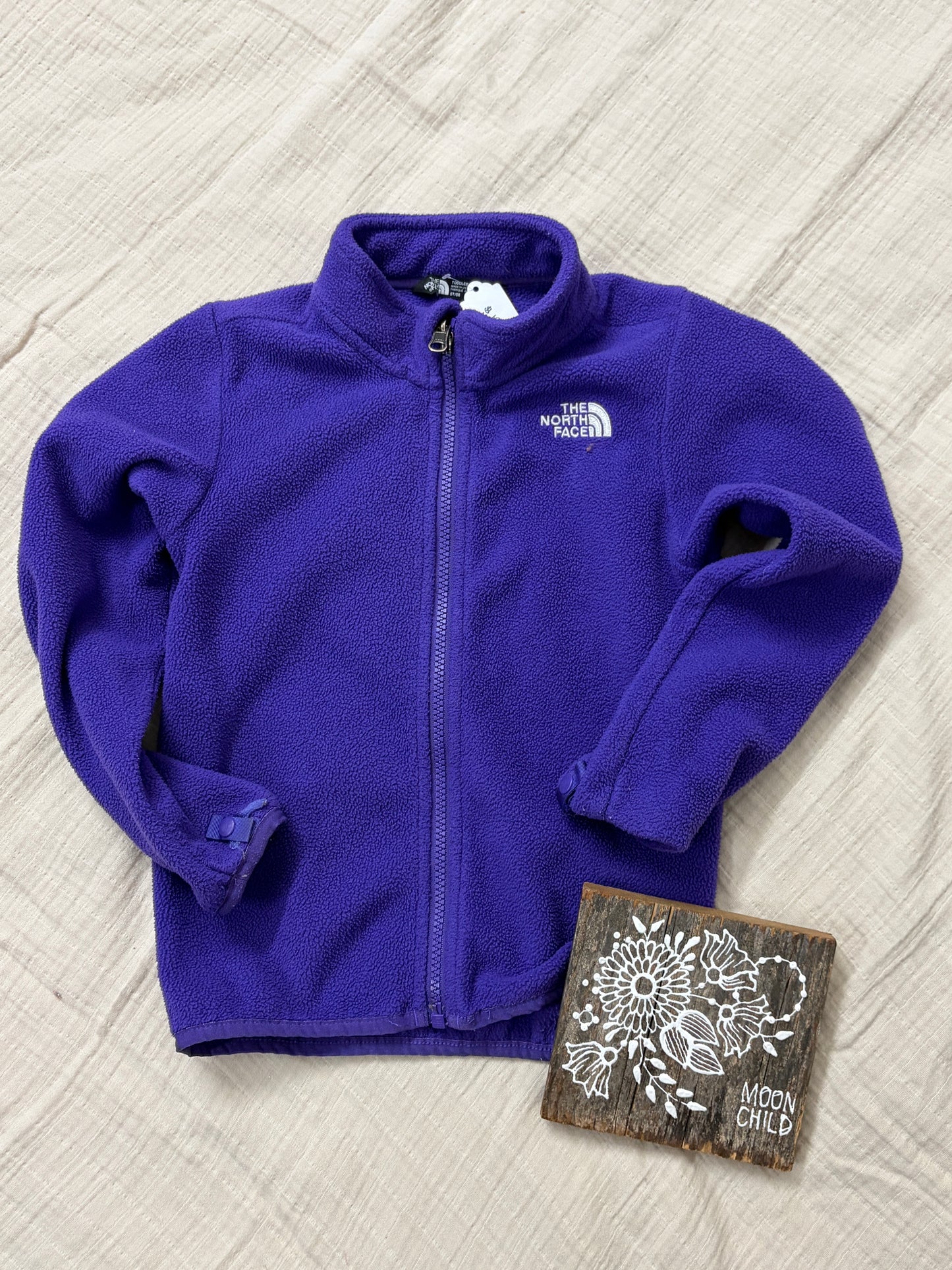 The North Face purple fleece coat 5Y