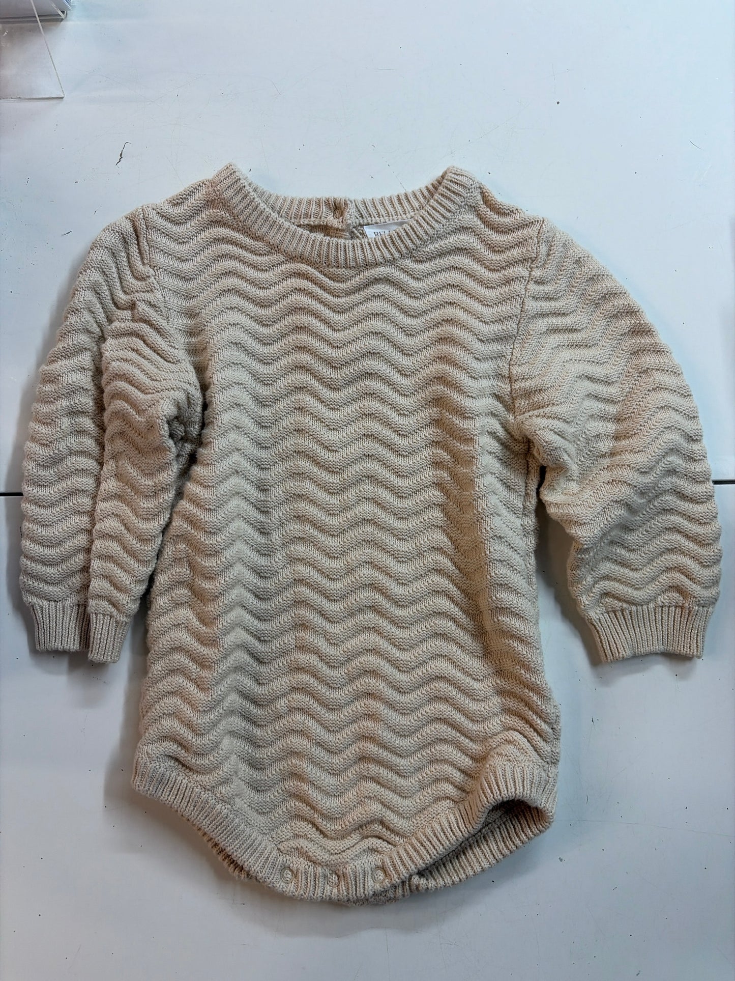 2t Belle & Sun cream sweater romper GN
