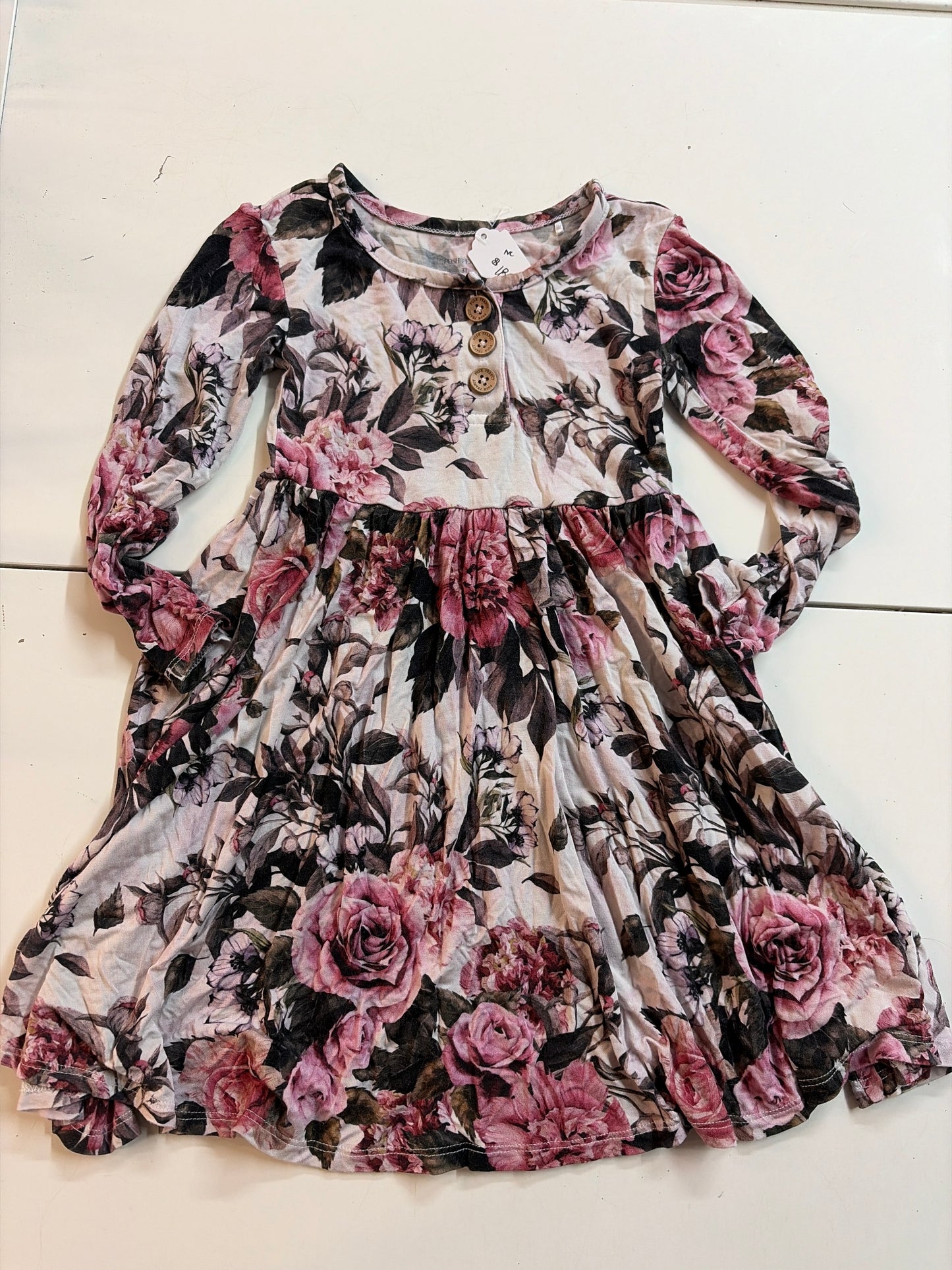 3t Posh Peanut floral twirl dress retired print