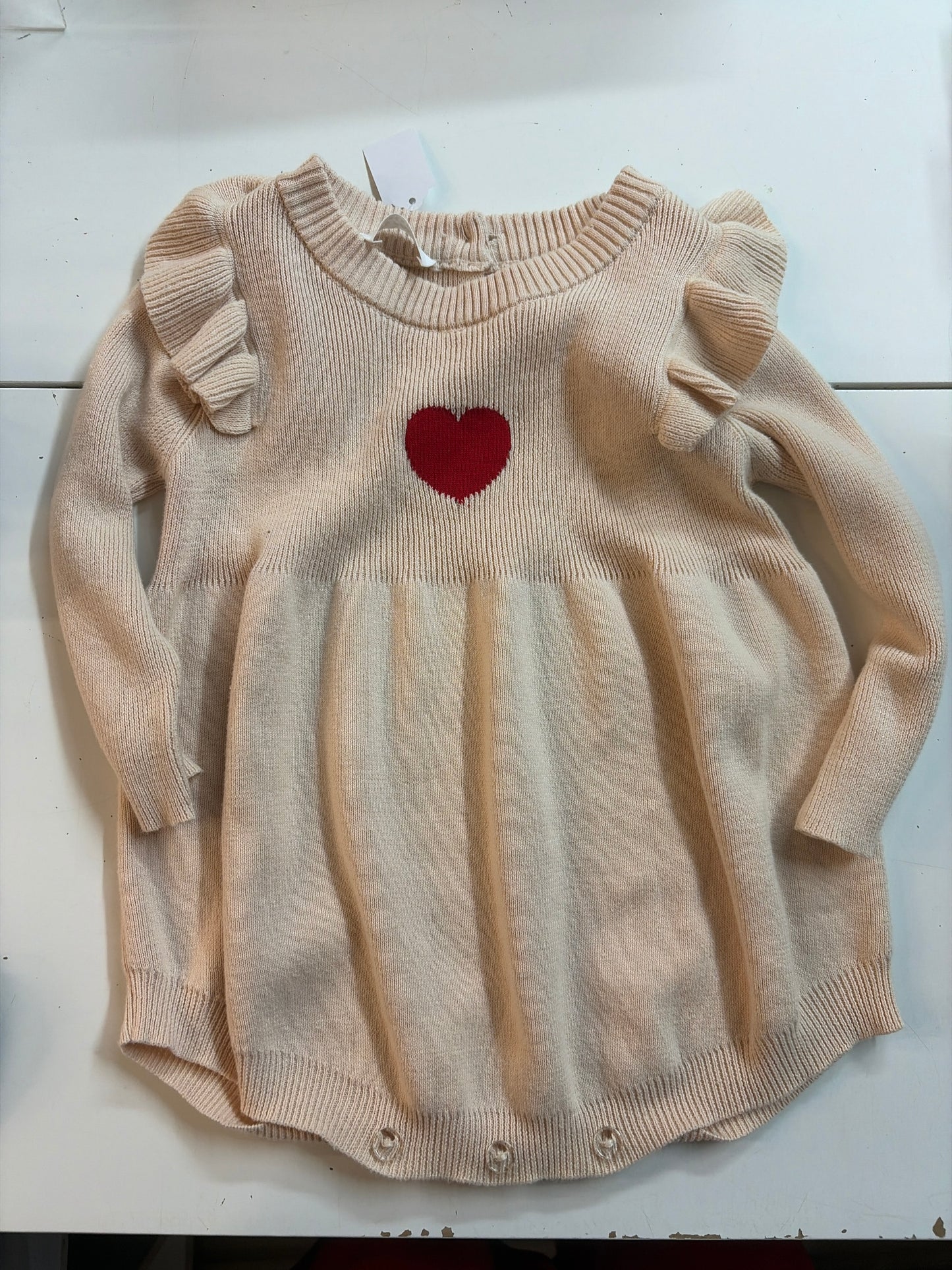 12-18mo Le Pas De Bebe cream romper