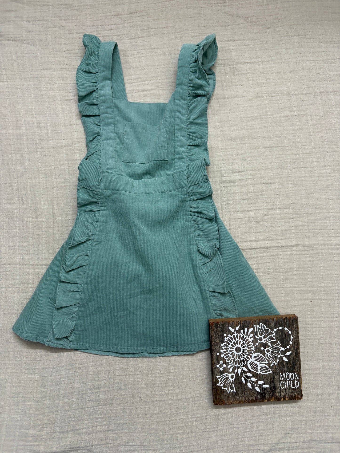 BNWT Lil Lemons by For Love and Lemons apron dress sage