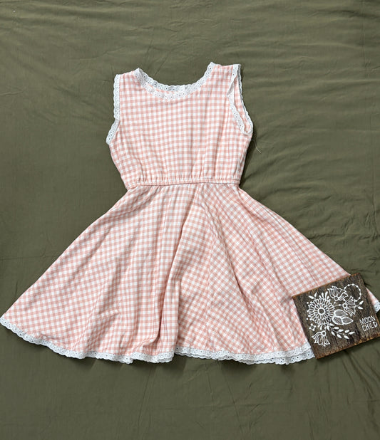 Omi Jo pink and white gingham dress