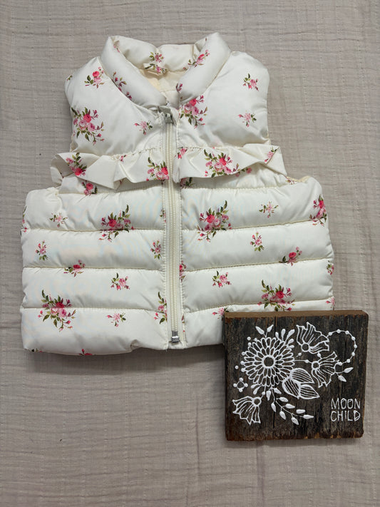 Baby Gap floral puffer vest