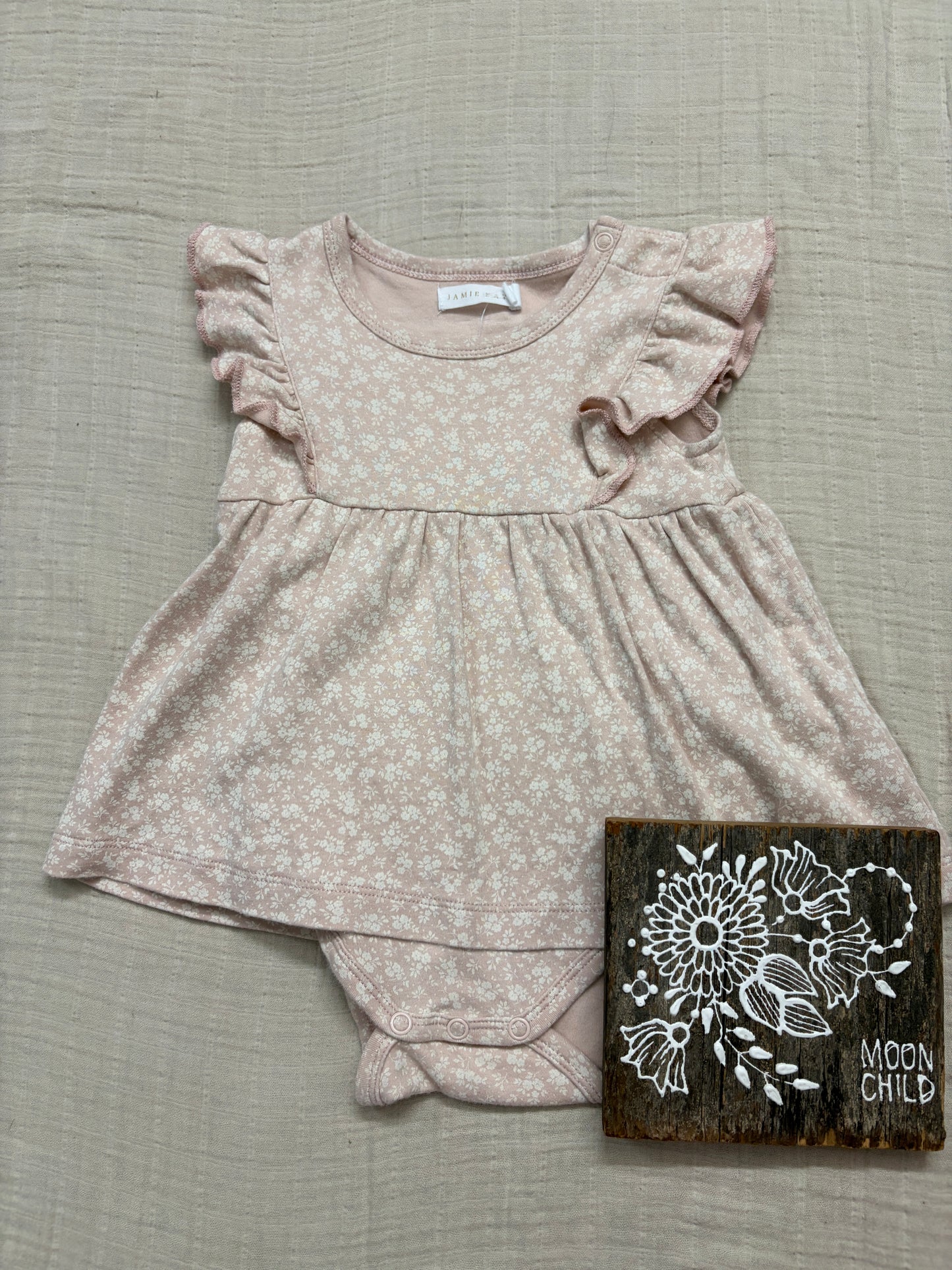 Jamie Kay onesie dress cute floral print 6/12