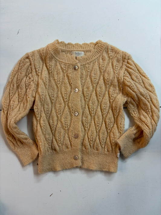 4t Buho Alpaca blend apricot cardigan  with beautiful details