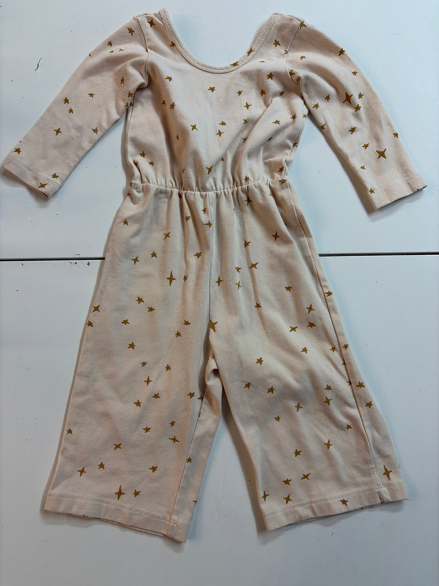 4t Alice + Ames cream romper with gold stars