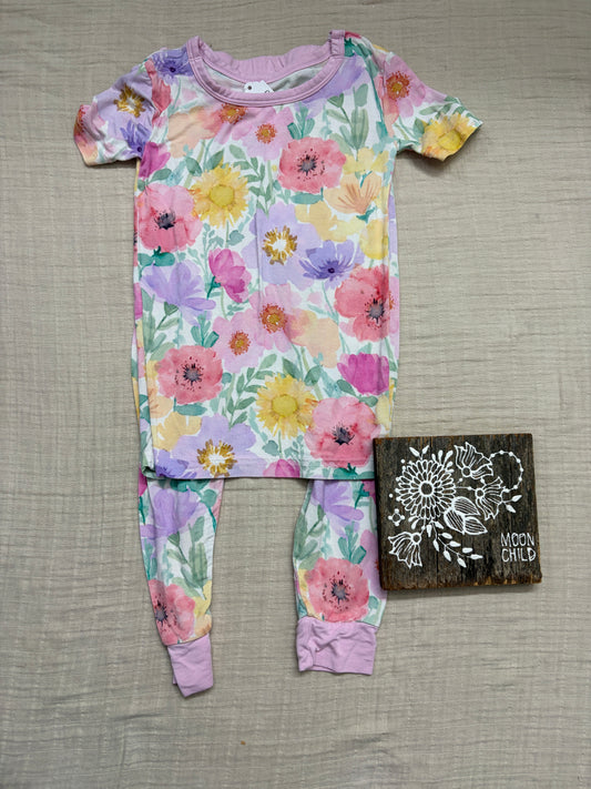 Retired LS Spring floral short sleeve bamboo