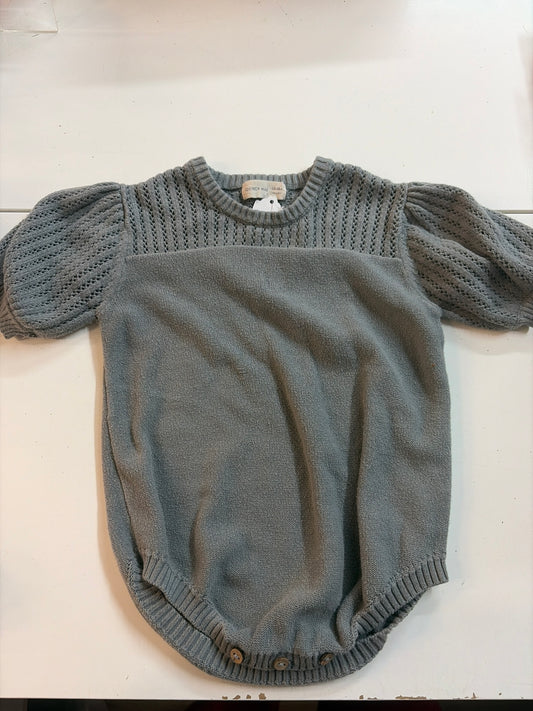 12-18mo Quincy Mae grey sweater romper