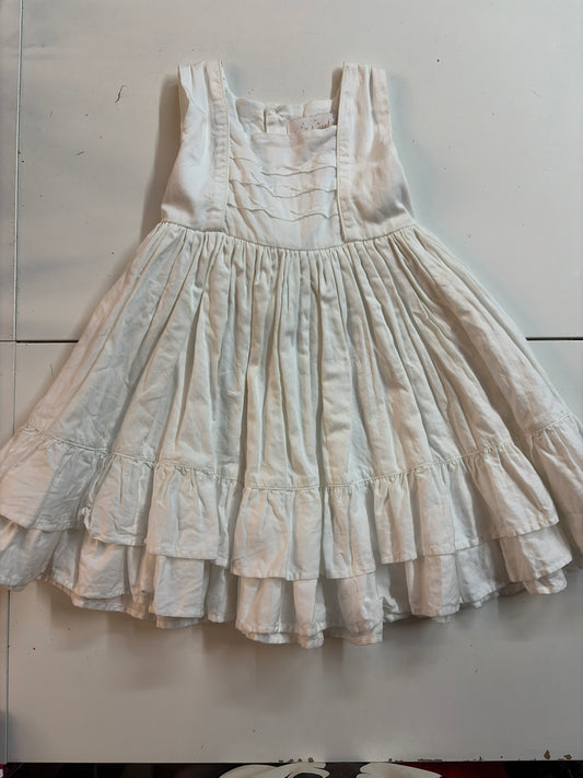 3t Well Dressed Wolf white multi-tier sleeveless dress HTF