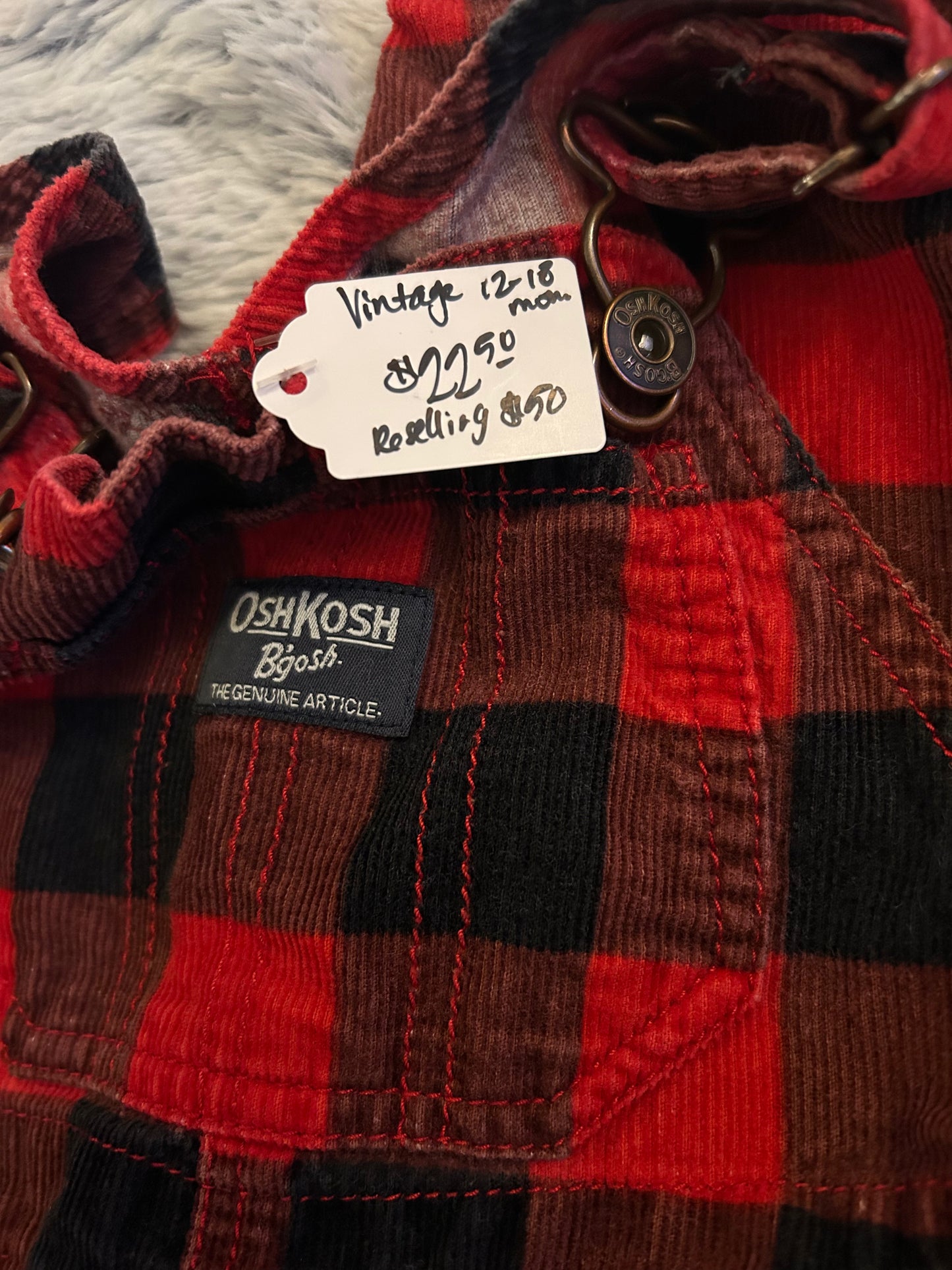 12-18m Vintage Oshkosh Overalls