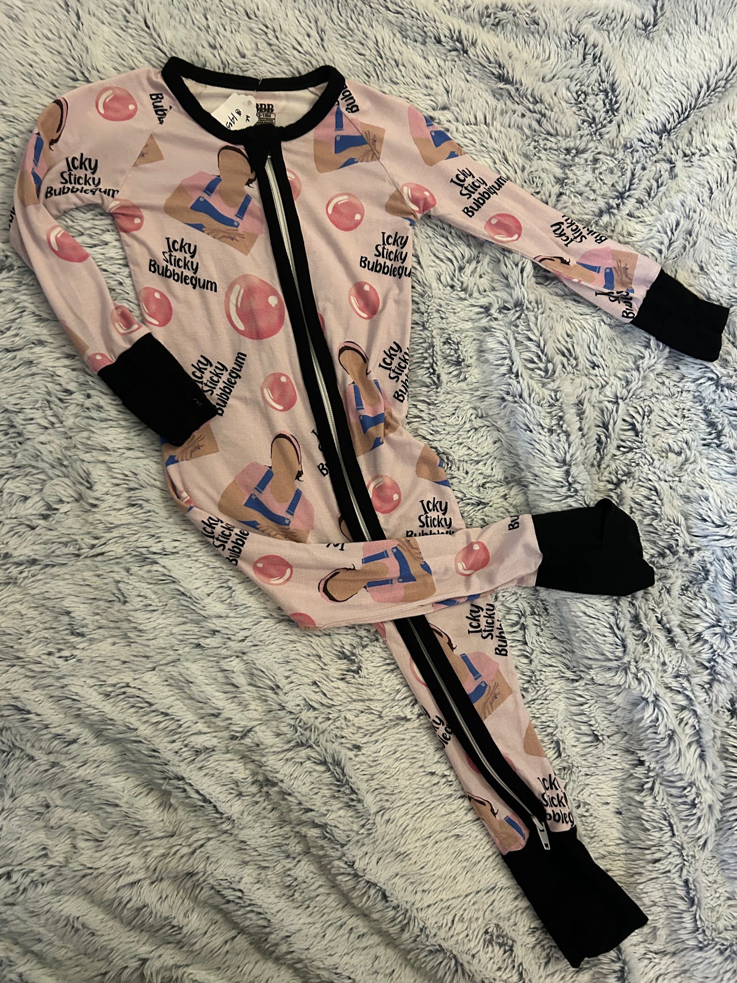 12-18m Three Babes Boutique (3BB) Bamboo Zippy Ms. Rachel Onsie