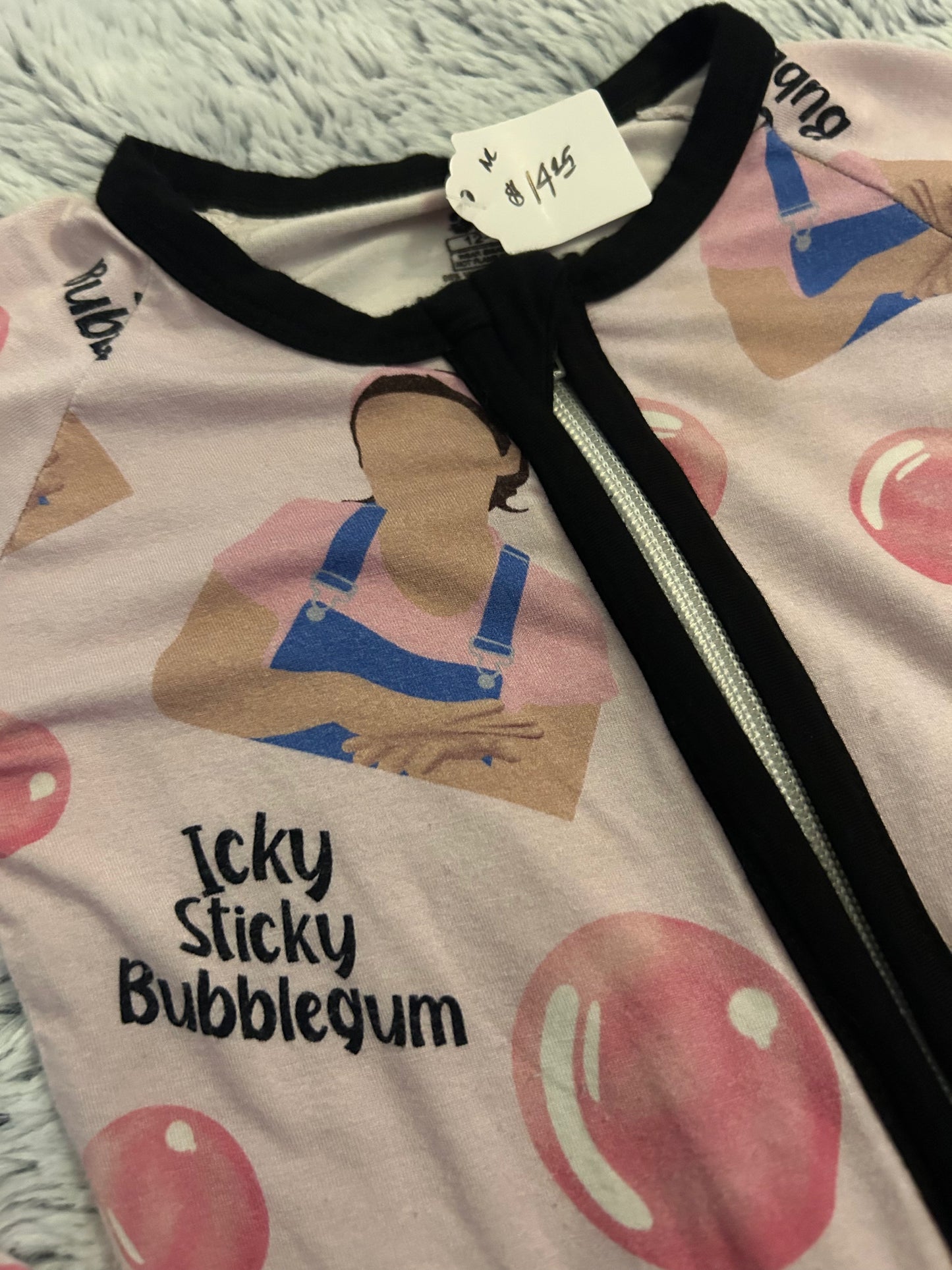 12-18m Three Babes Boutique (3BB) Bamboo Zippy Ms. Rachel Onsie