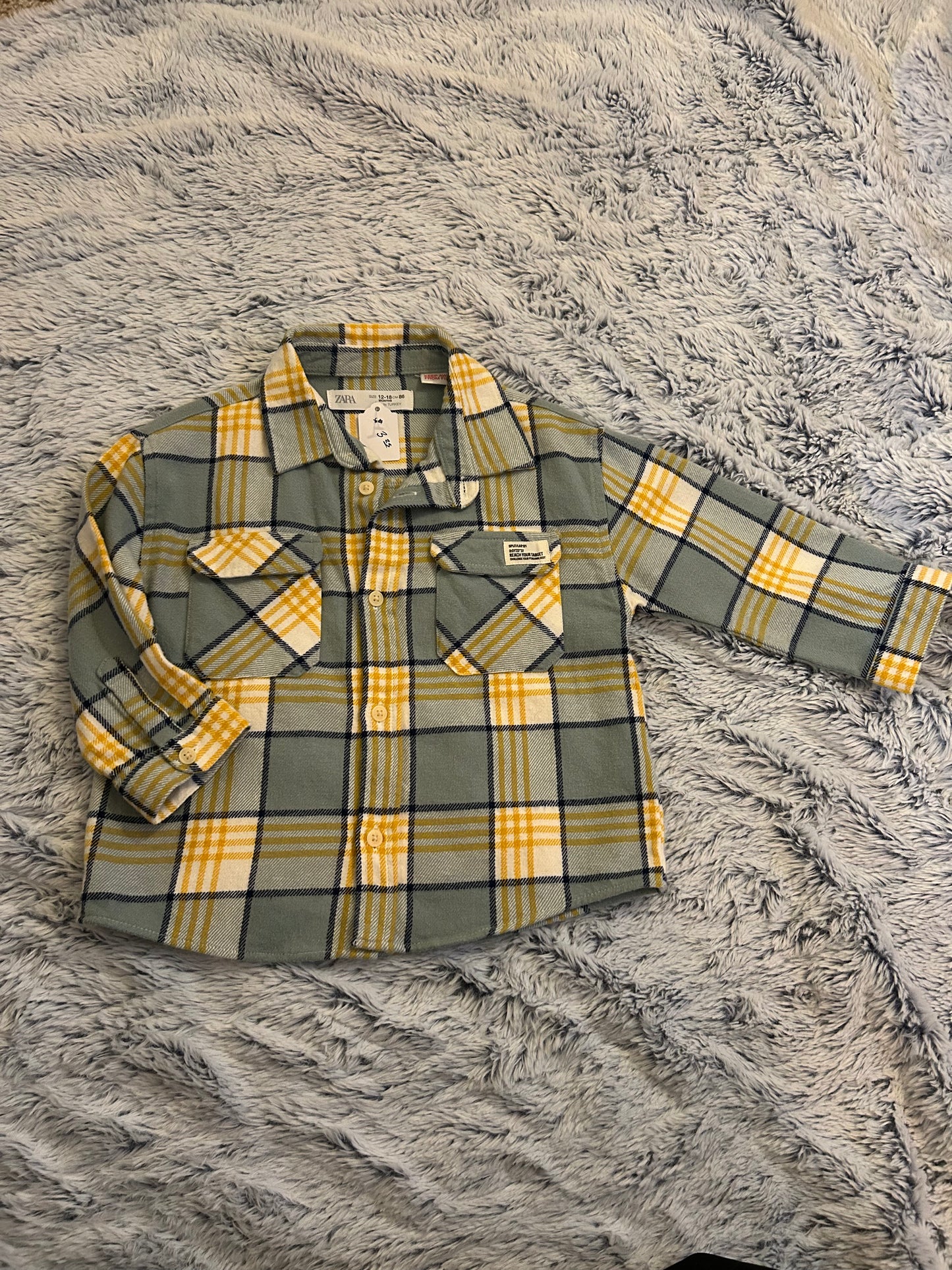 12-18m Zara Plaid Flannel