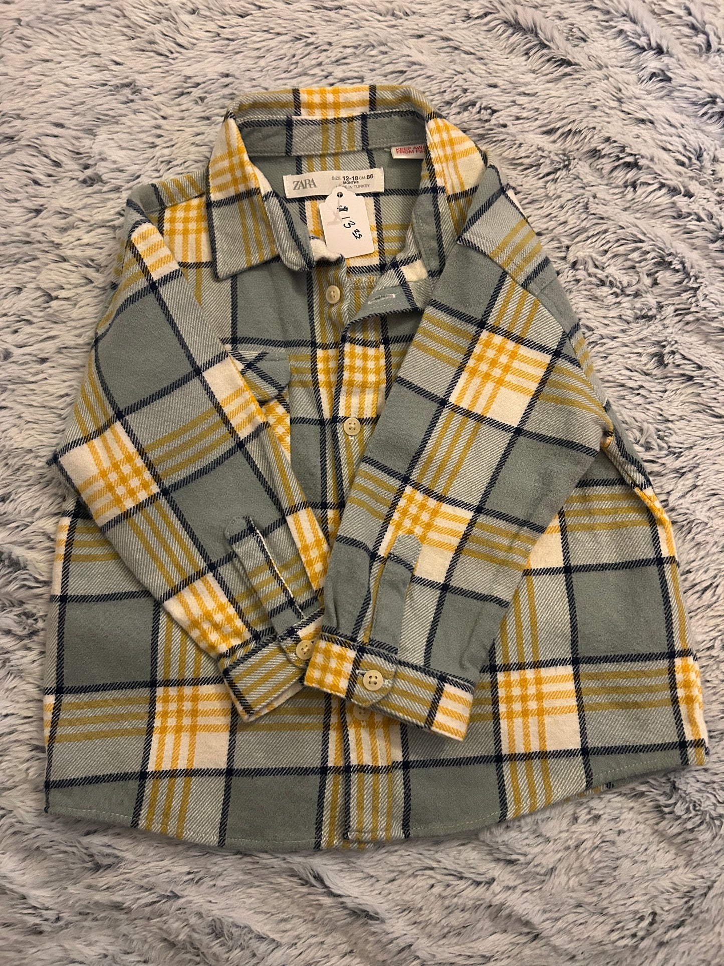 12-18m Zara Plaid Flannel