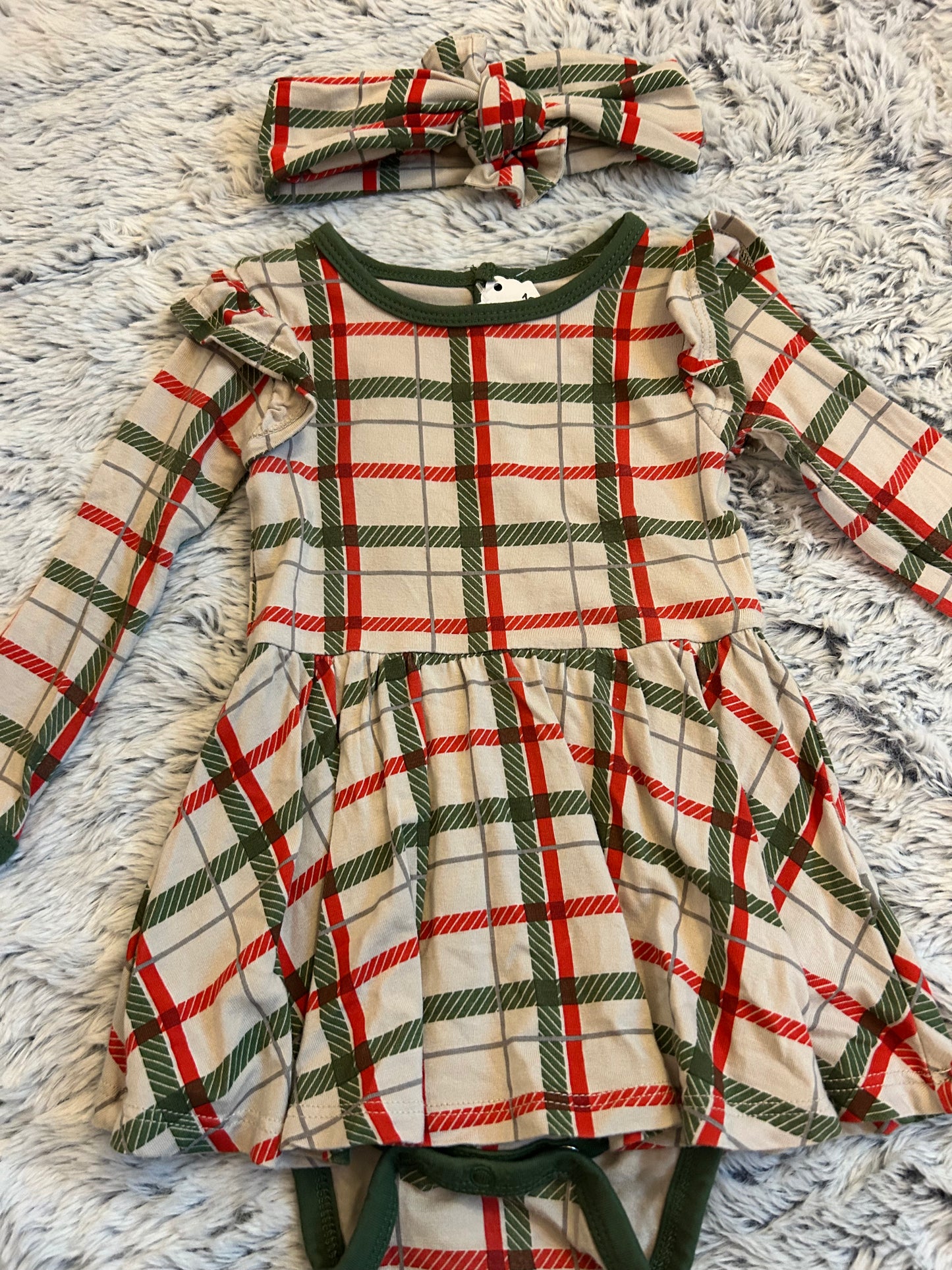 6-12m Kyte Romper Dress with matching headband