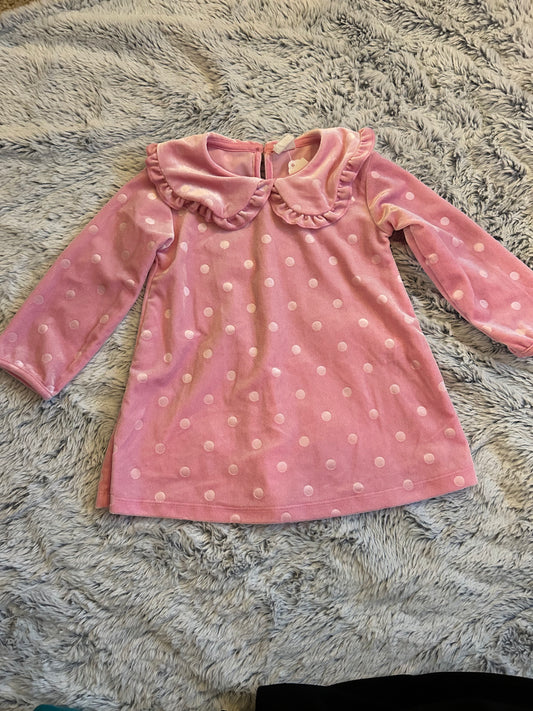 9m H&M Pink Velvet Dress