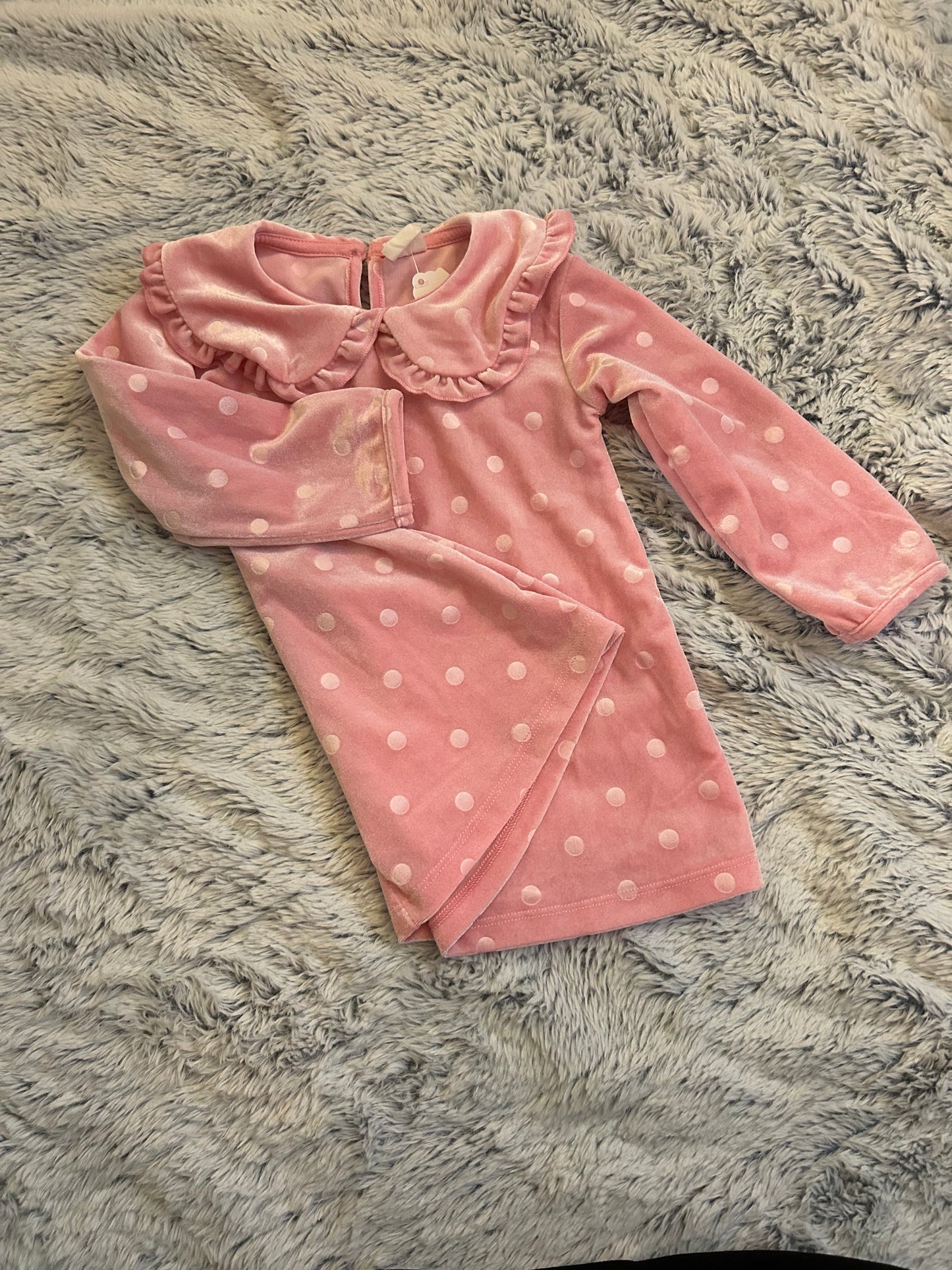 9m H&M Pink Velvet Dress